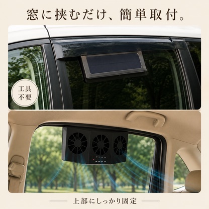 Ryo Air |ソーラー＆充電式 車載ファン